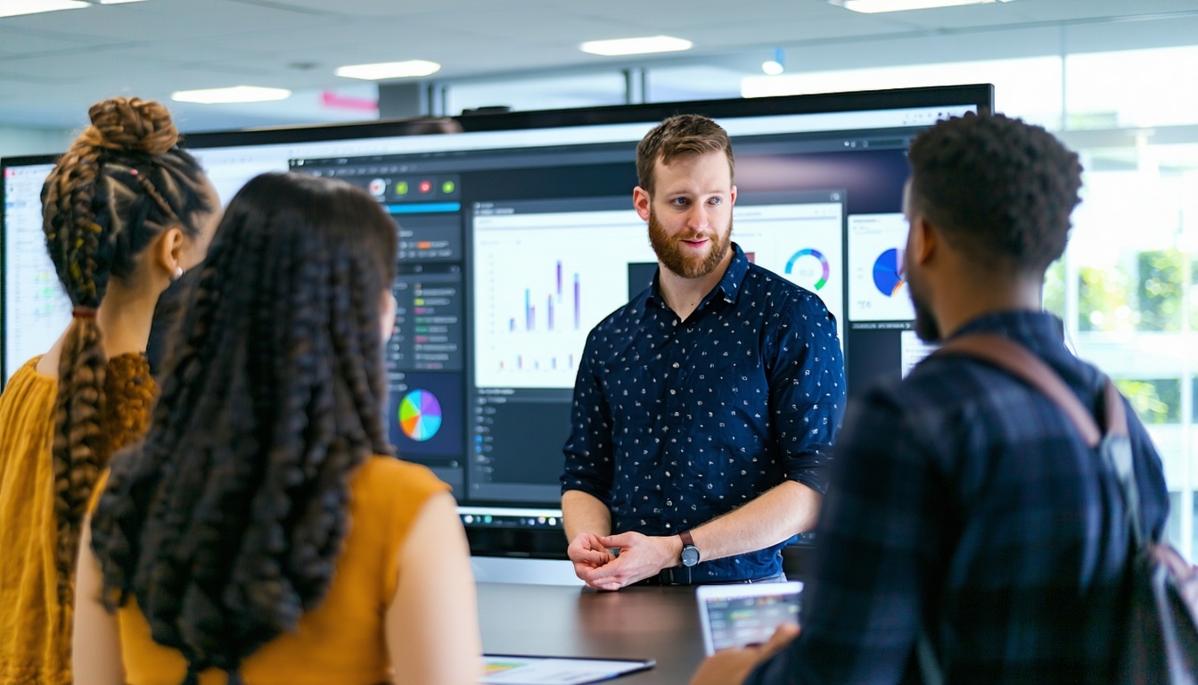 GRO3 consultant guiding a small team through technology implementation