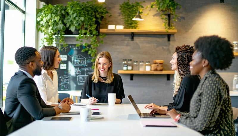 GRO3 team delivering implementation and sales training to a small business