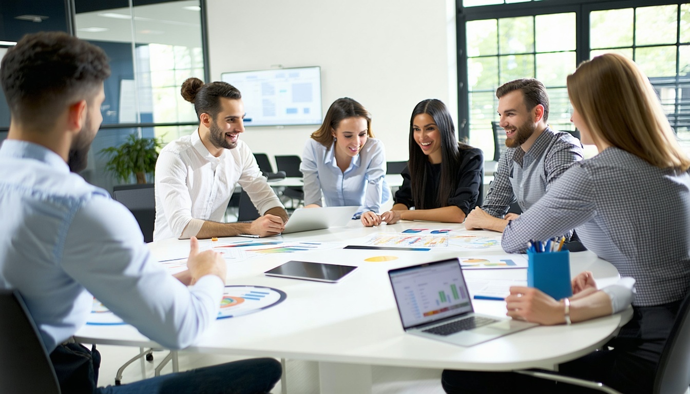 Sales team engaged in hands-on training session